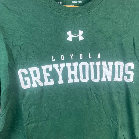 Under Armour Loyola Greyhounds Pullover T-Shirt Men's SM Green Short Sleeves - Picture 2 of 7